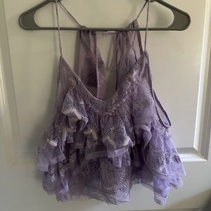 Purple flowy free people top💜